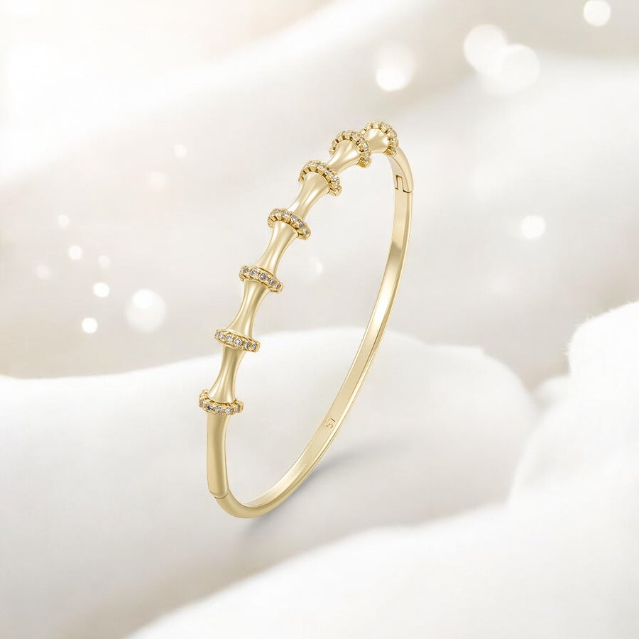 Позлатена твърда гривна "Нежност"