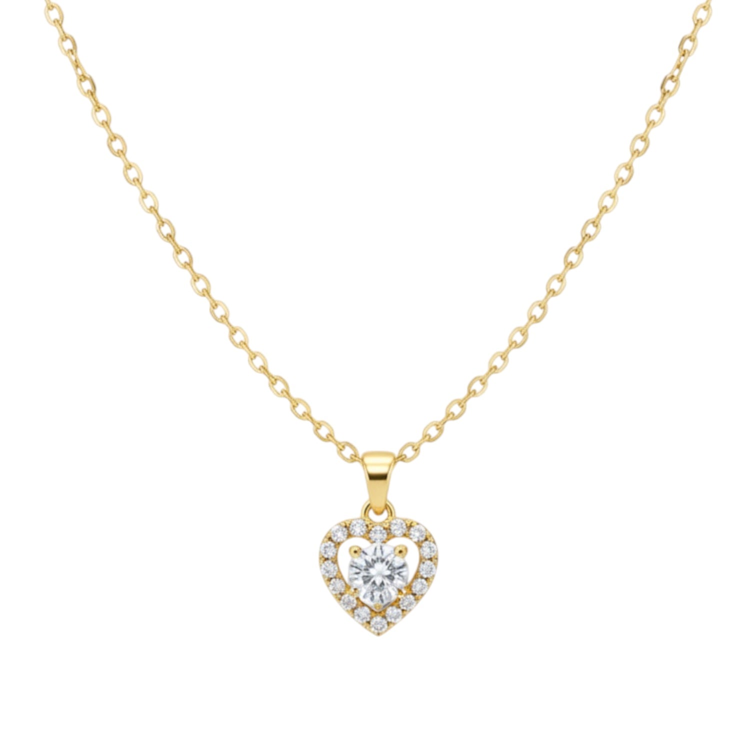 Позлатено колие "Сърце"