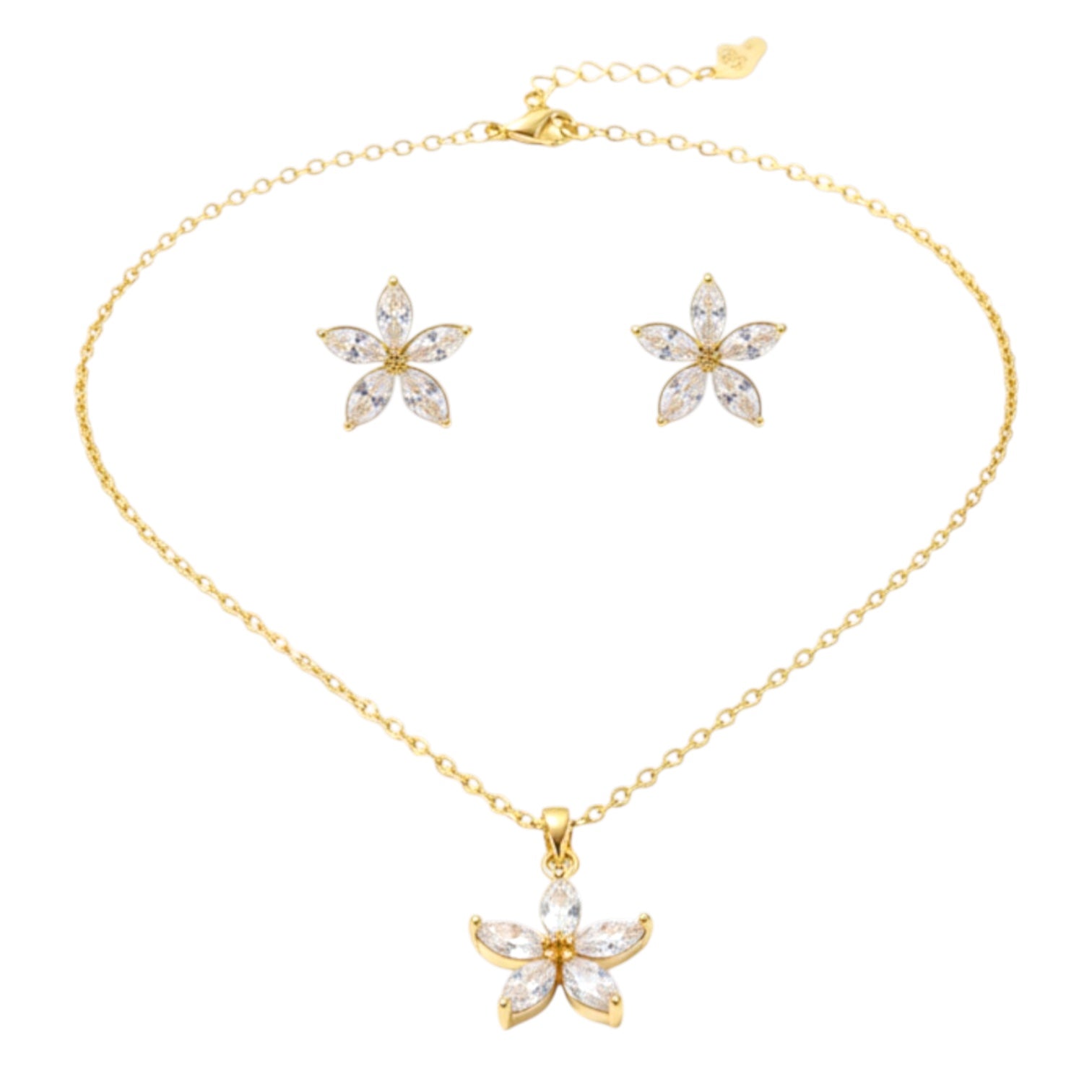 Позлатен комплект "Цветя"