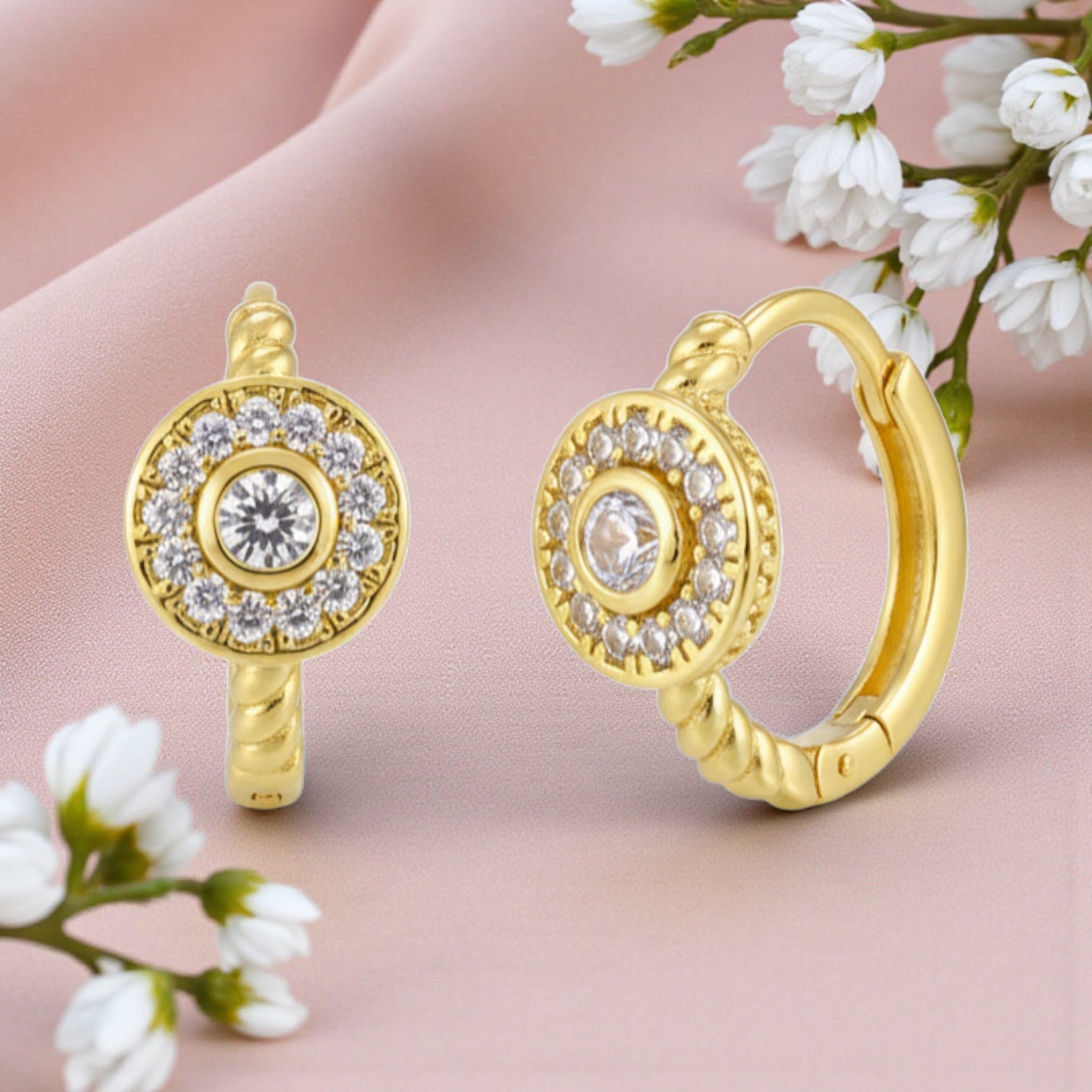 Позлатени обеци "Кръг"