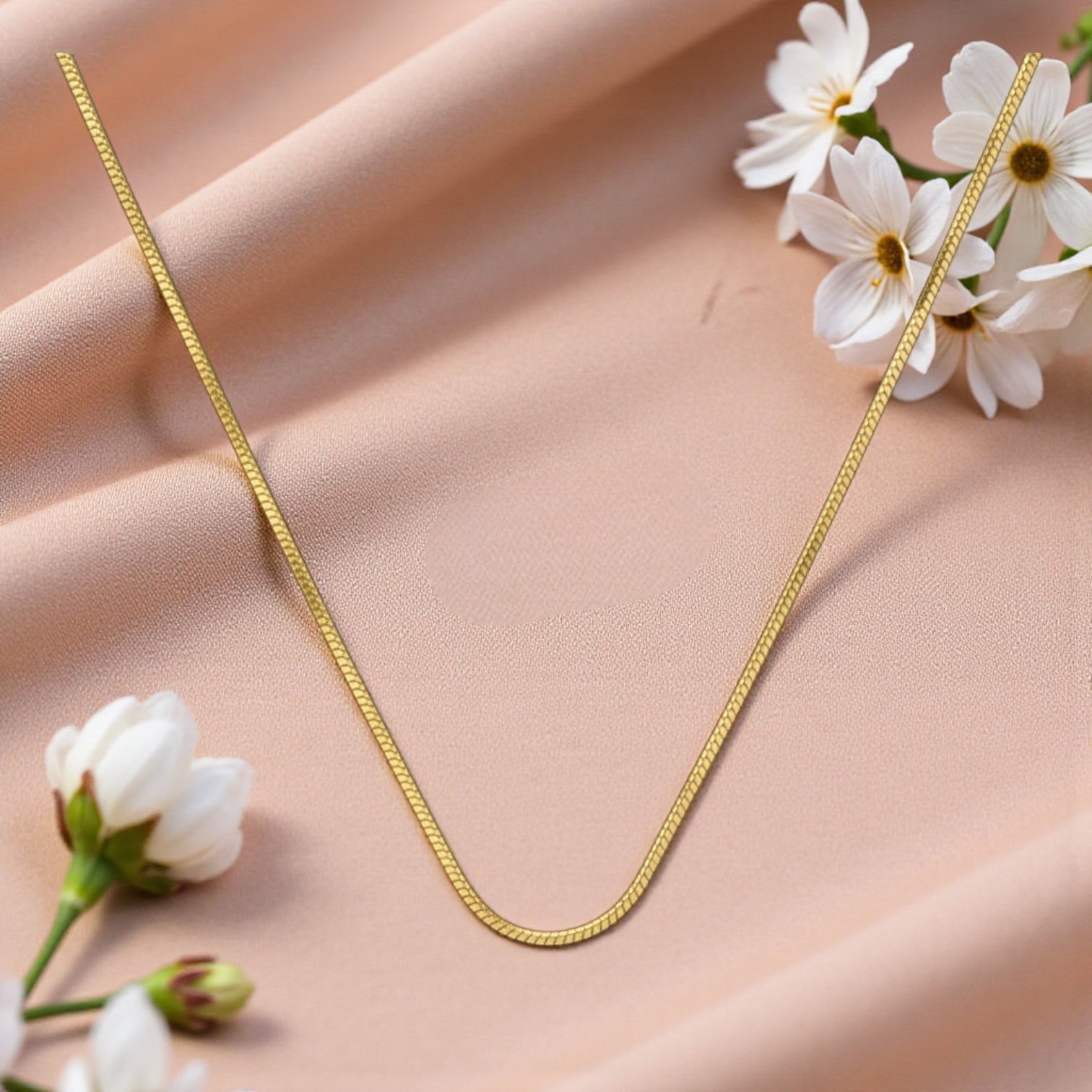 Позлатен синджир "Струна" - 45см