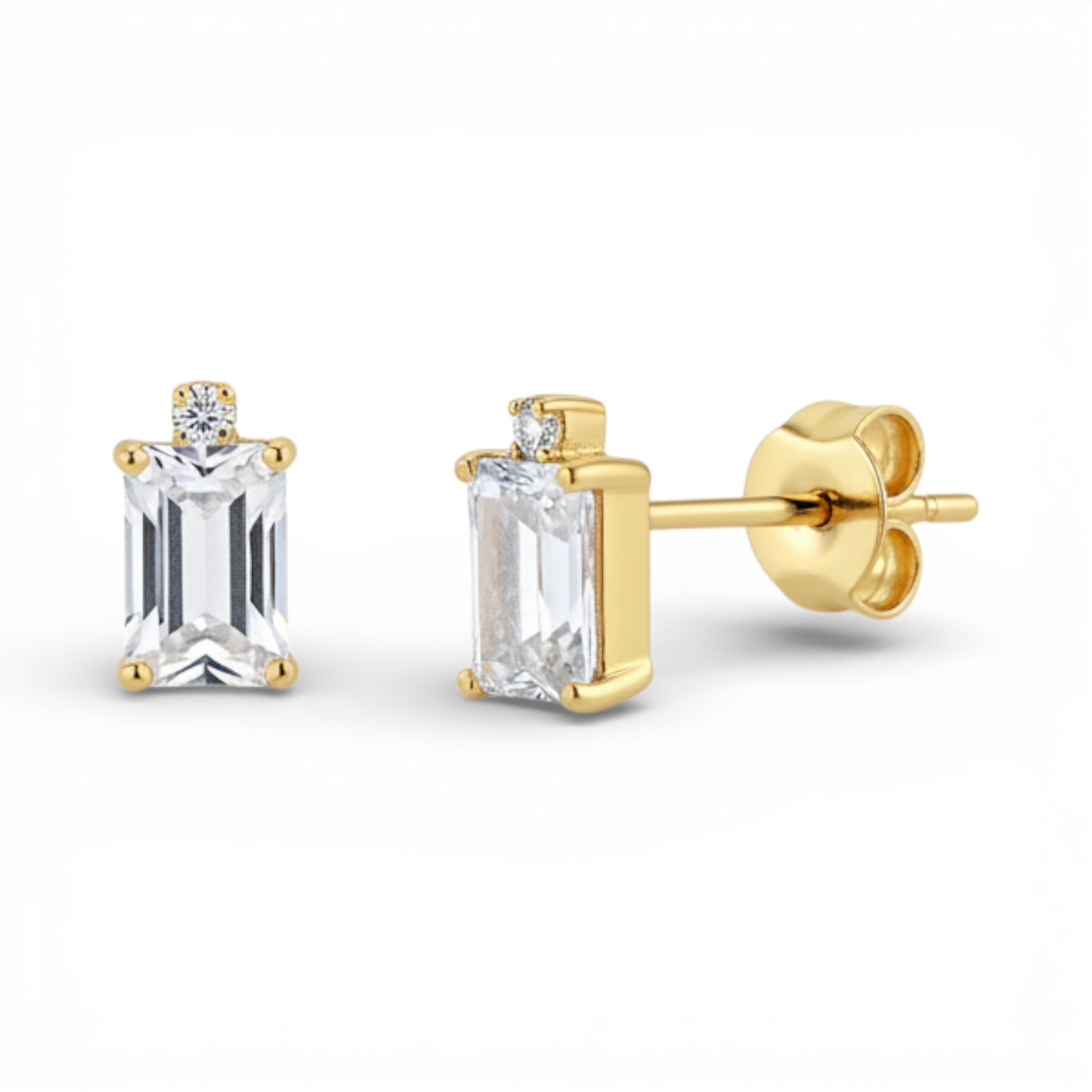 Позлатени обеци на винт "Принцеса"