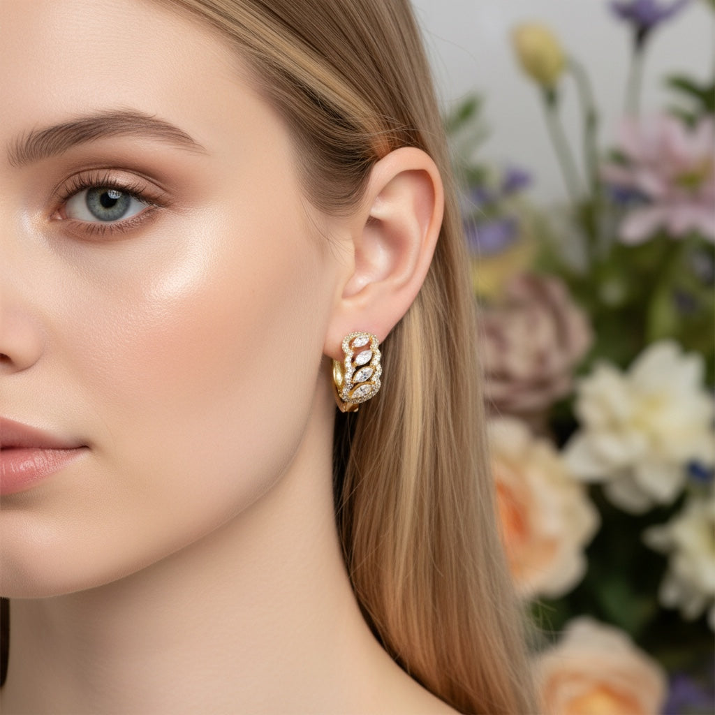 Позлатени обеци "Мая"