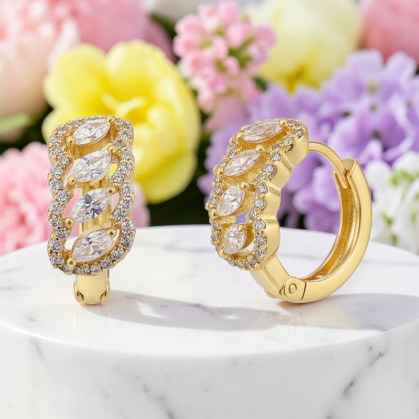 Позлатени обеци "Мая"