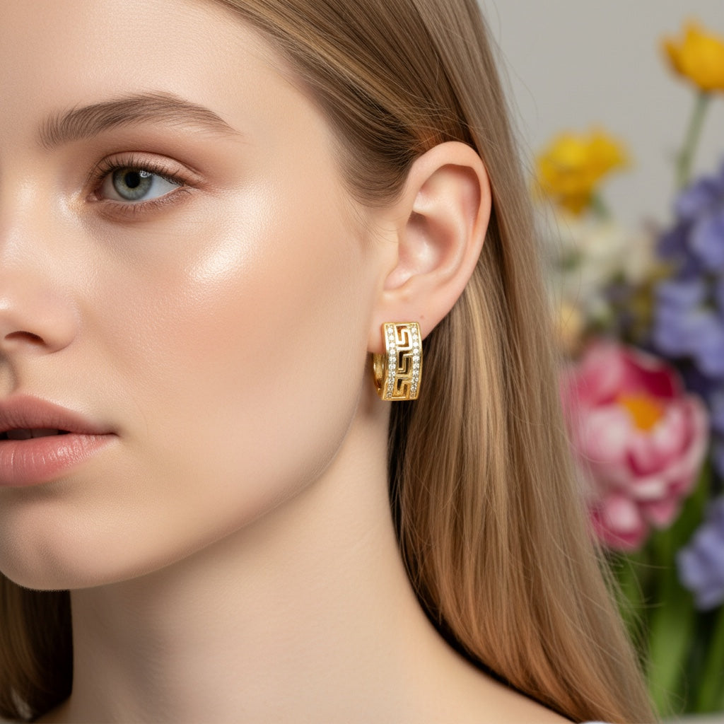 Позлатени обеци "Картие"