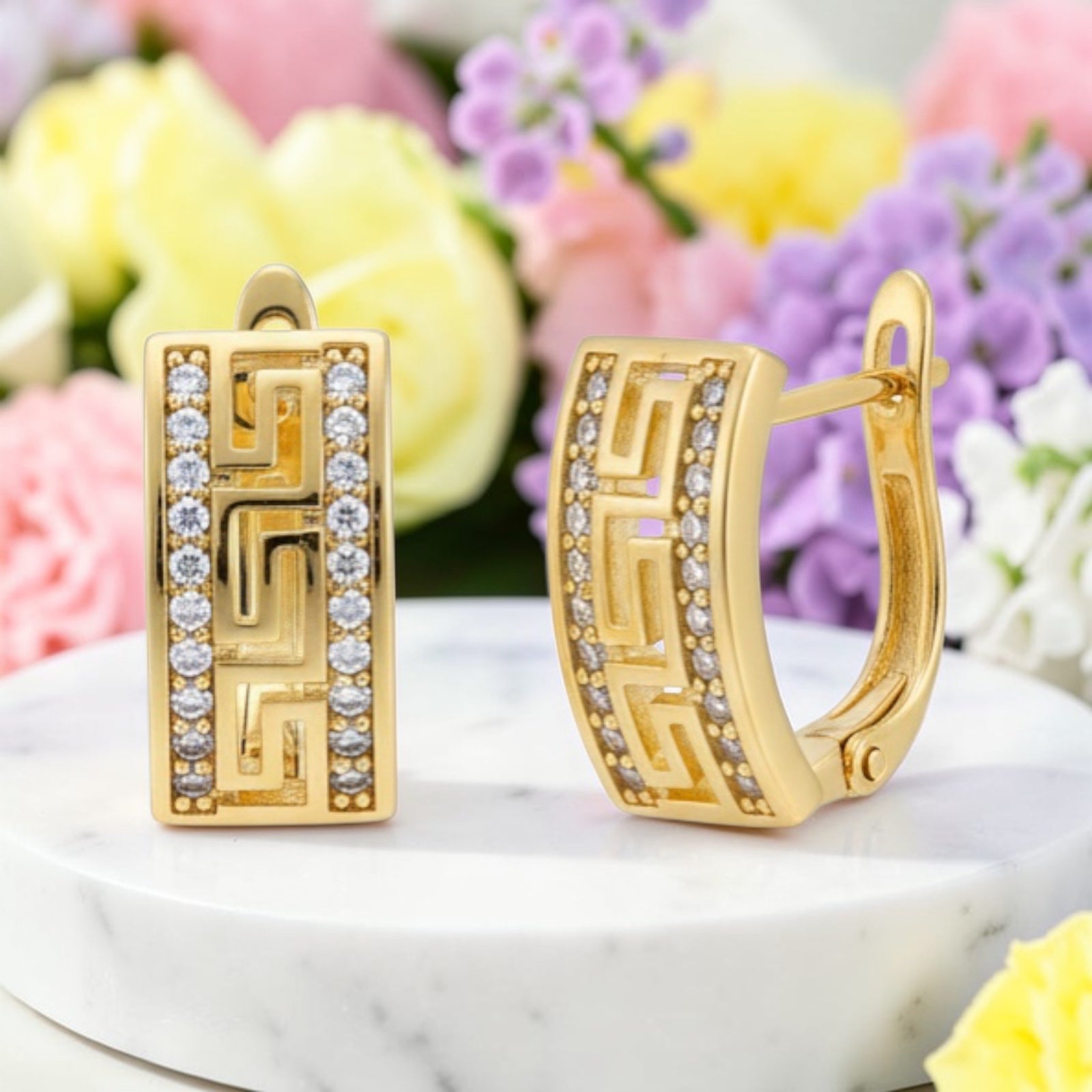 Позлатени обеци "Картие"