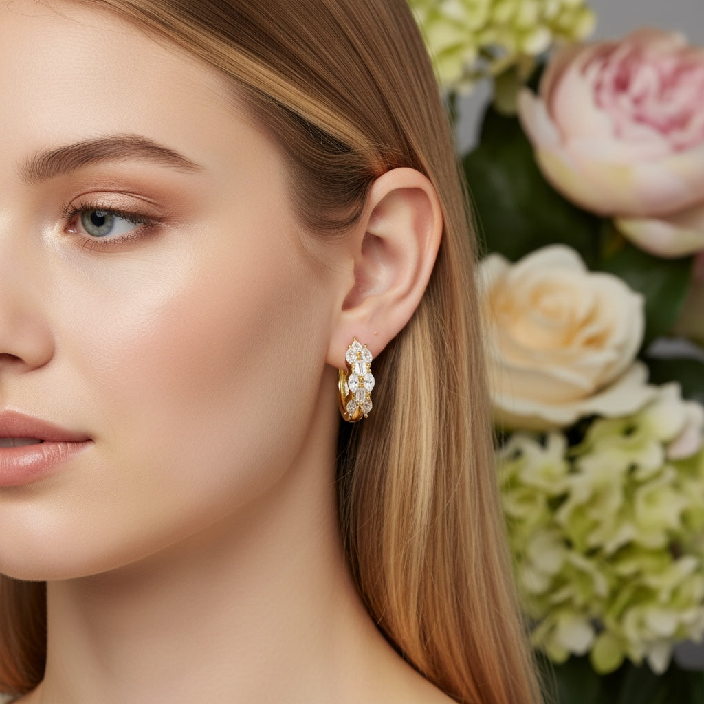 Позлатени обеци "Лидия"