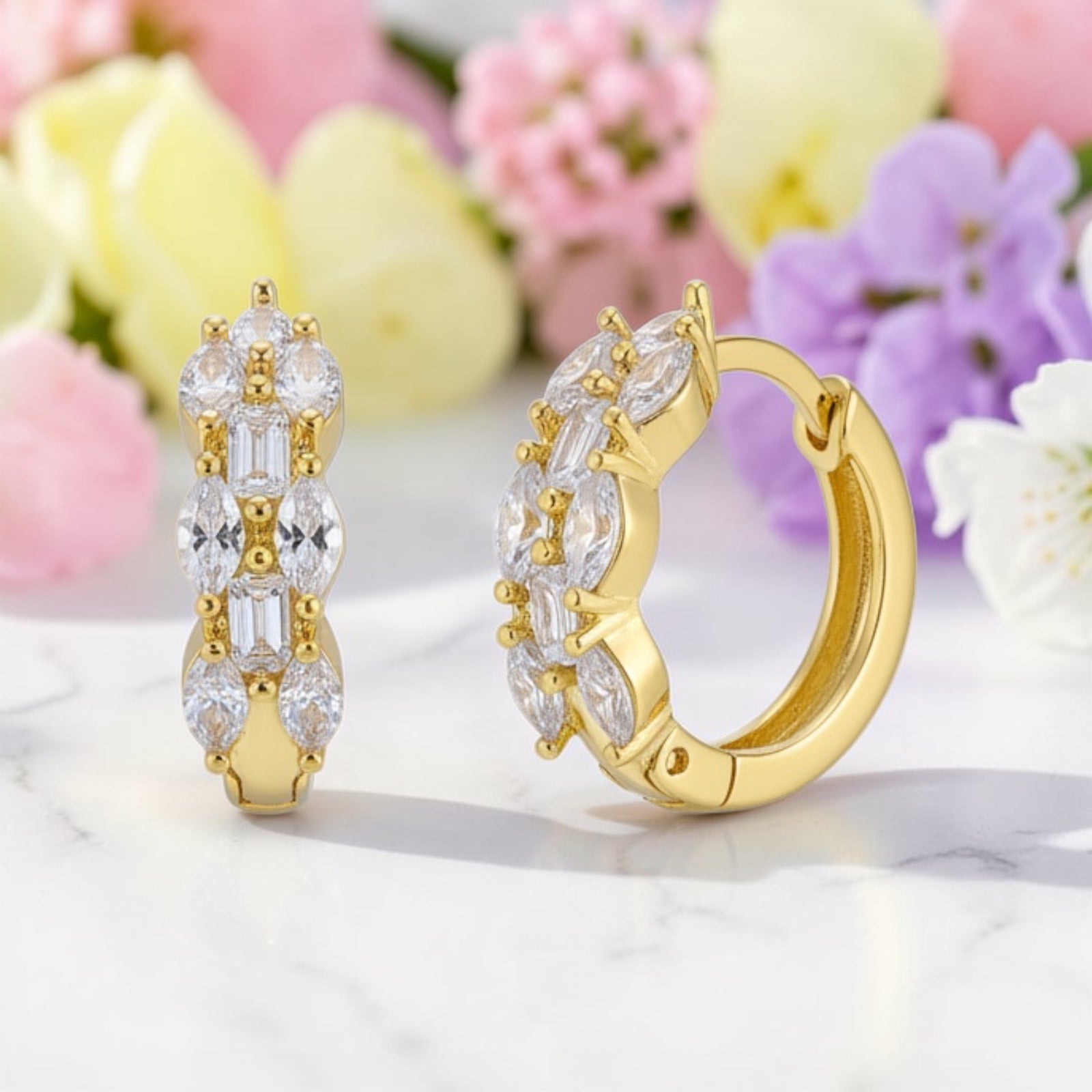 Позлатени обеци "Лидия"