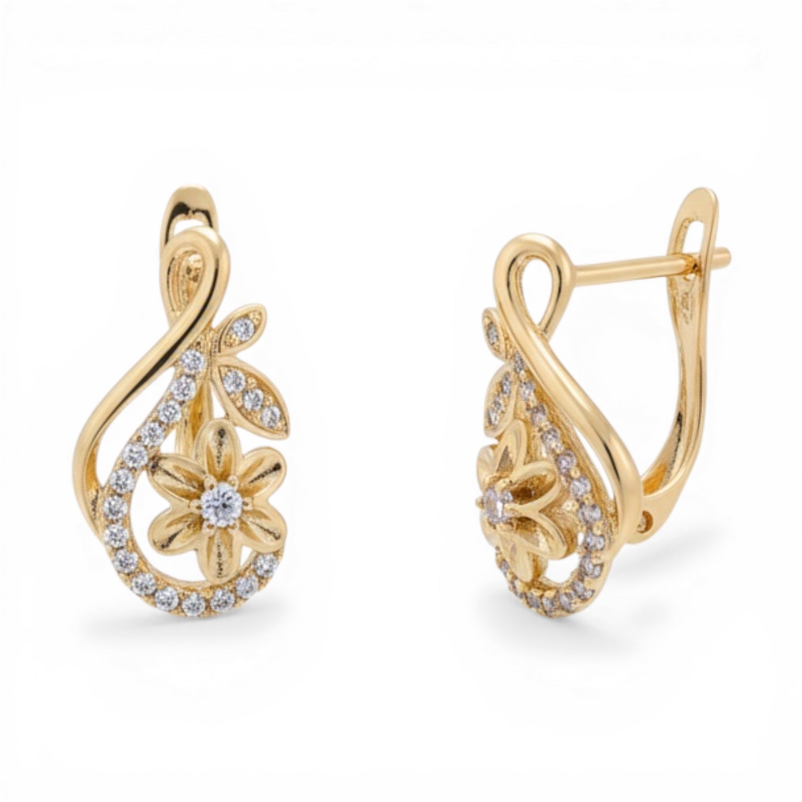 Позлатени обеци "Пролетно сияние"