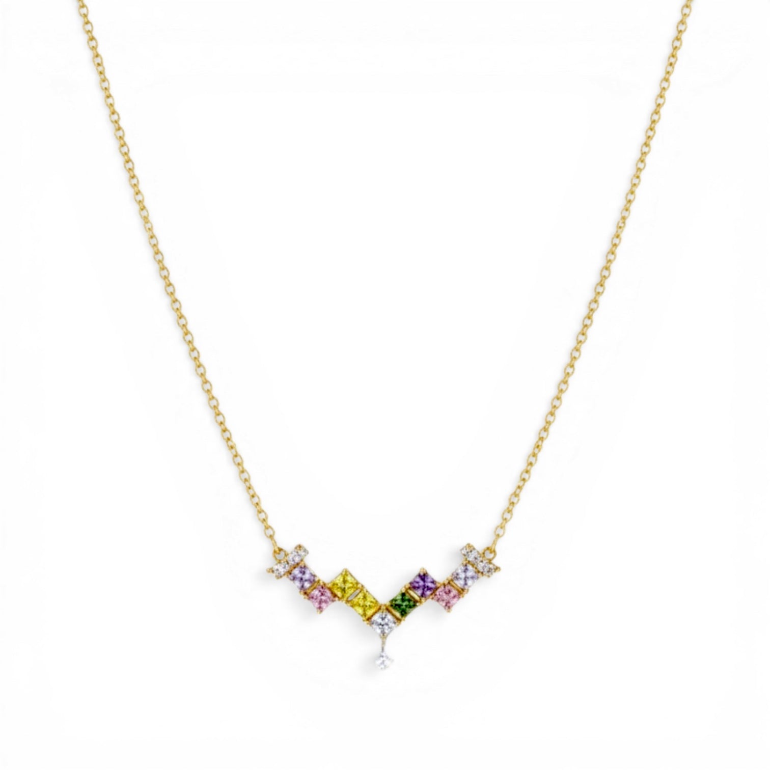 Позлатено колие "Цветове"