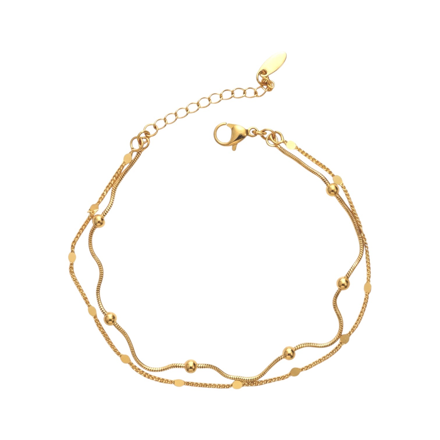 Позлатена гривна "Топчета"