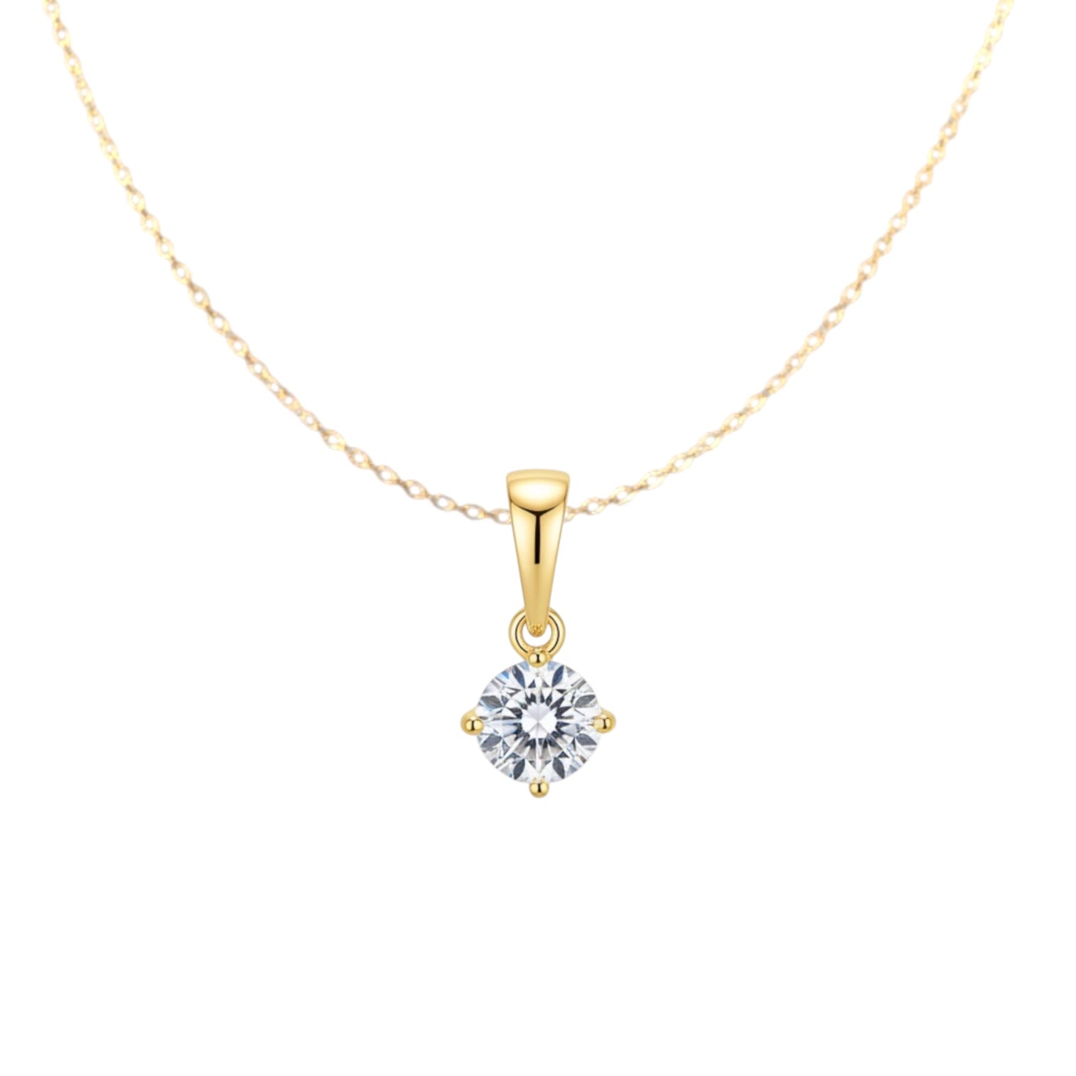 Позлатено колие "Камъче"