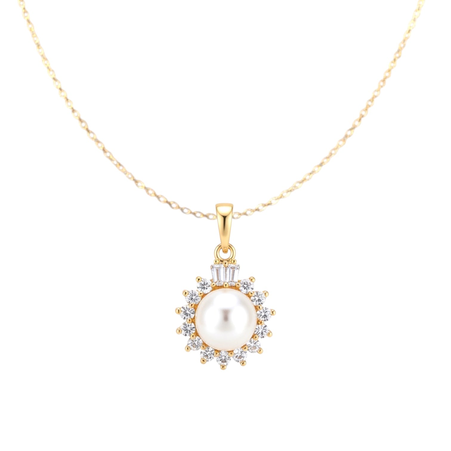 Позлатено колие "Перла"