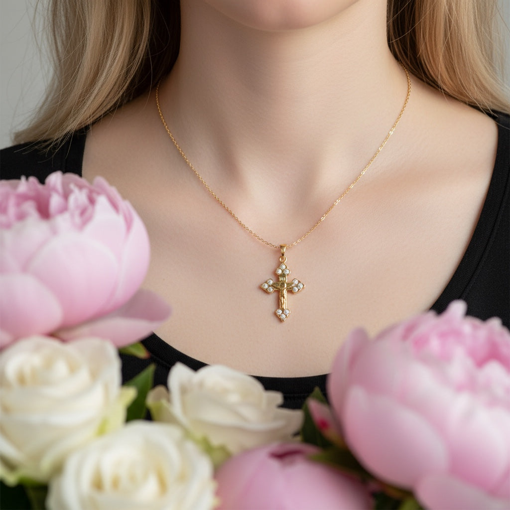 Позлатено колие "Вяра"