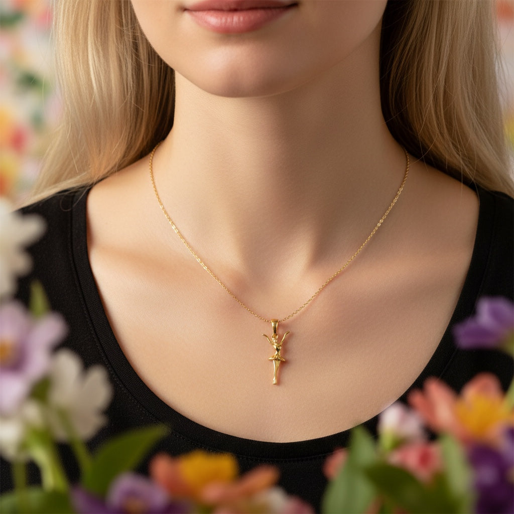 Позлатено колие "Балерина"