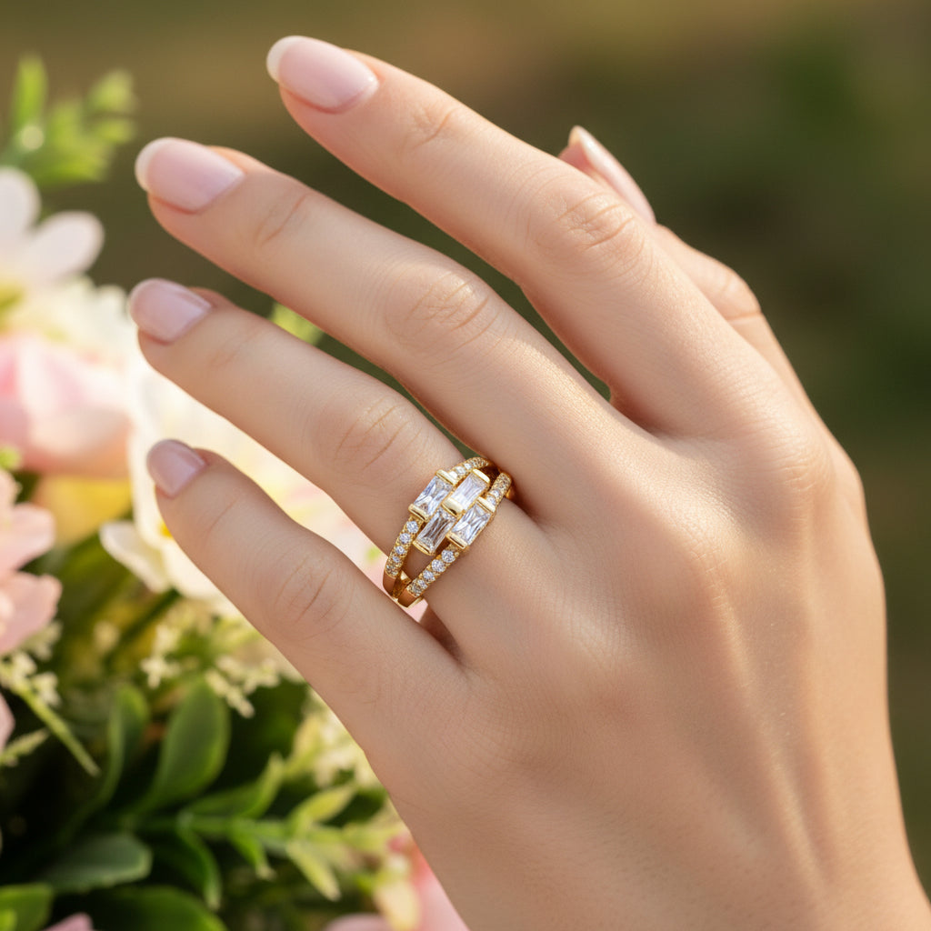 Позлатен пръстен "Дара"