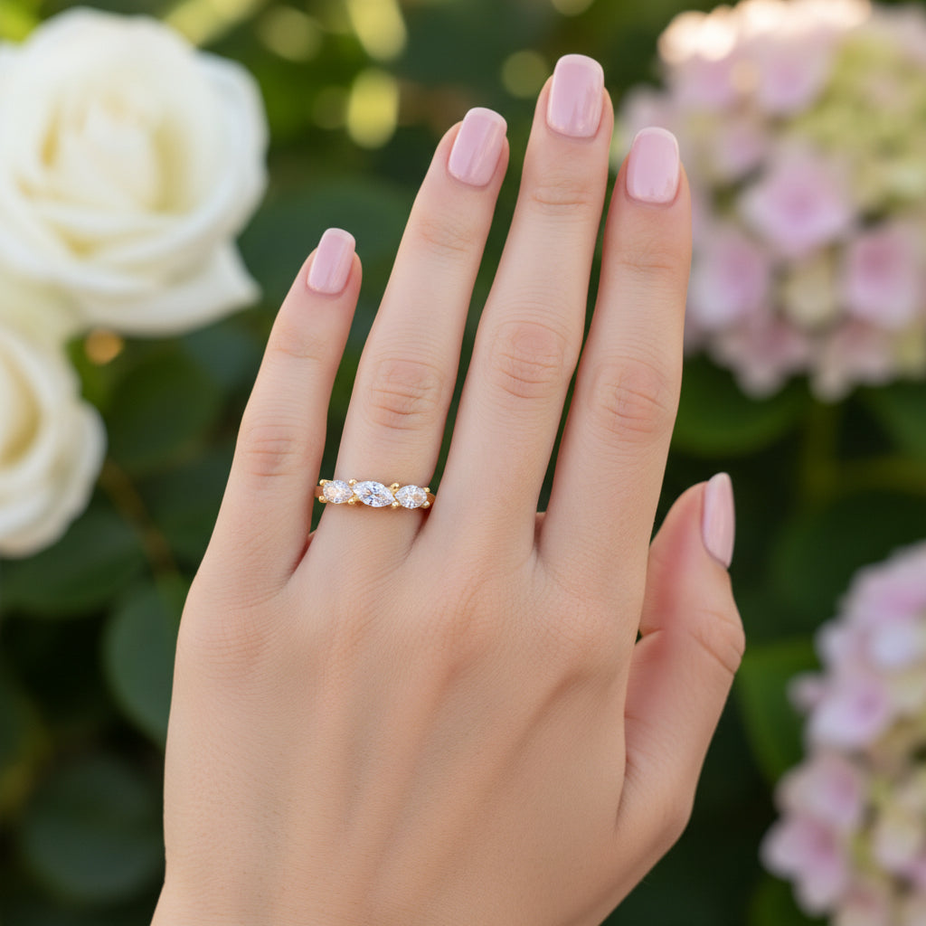 Позлатен пръстен "Елина"