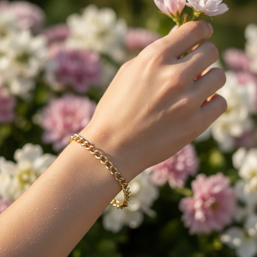 Позлатена гривна "Мадрид"