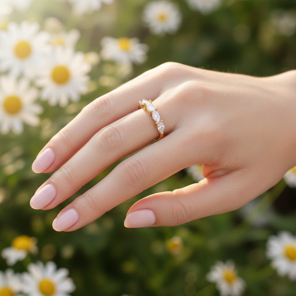 Позлатен пръстен "Елина"