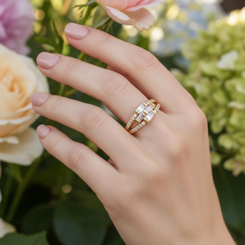 Позлатен пръстен "Дара"